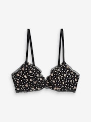 Print/Plain Rib & Cotton Non Pad Wired Bras 2 Pack - Image 5 of 6