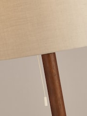 Searchlight Brown Pia Dark Wood Floor Lamp - Image 2 of 4