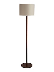 Searchlight Brown Pia Dark Wood Floor Lamp - Image 4 of 4