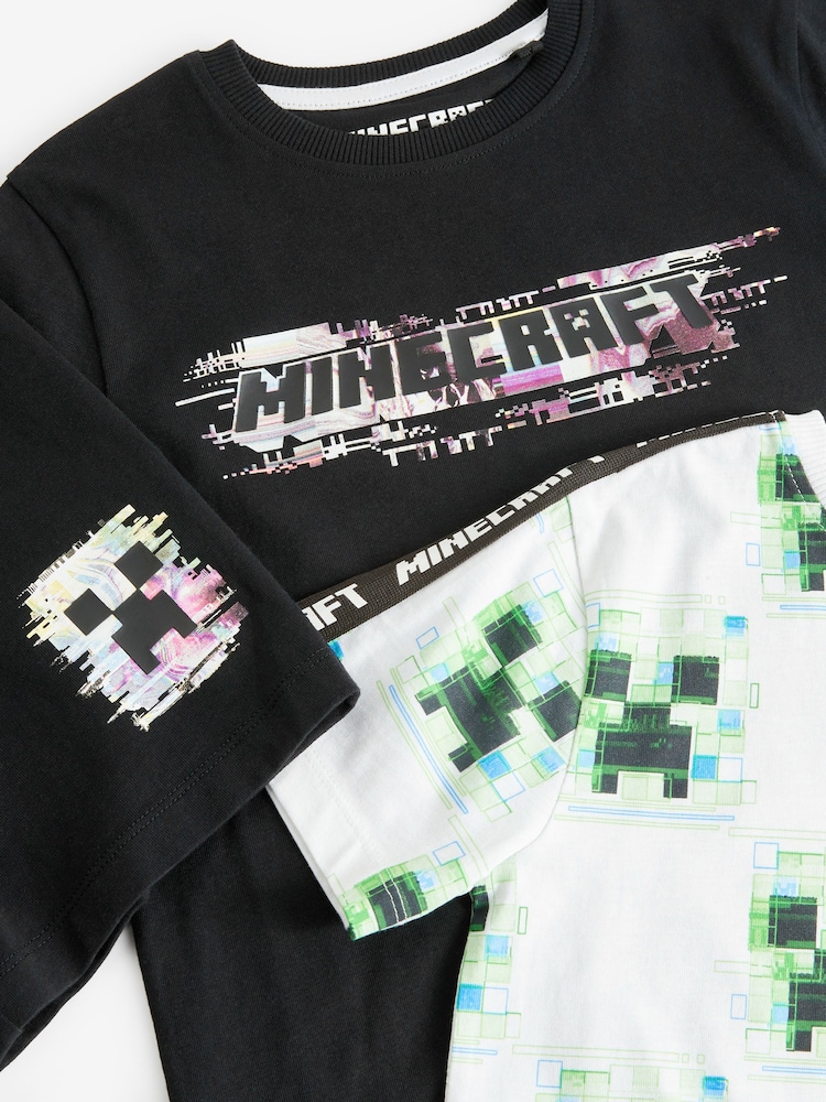 Green/Black Minecraft - Zestaw 2 krótkich piżam (3–16 lat) - Image 7 of 10