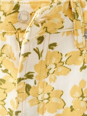 Mango Yellow Floral Print Straight Leg Jeans - Image 6 of 7