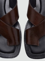 Mango Red Leather Strappy Sandals - Image 4 of 4
