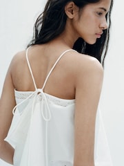 Mango White Cut Out Embroidered Boho Blouse - Image 3 of 6