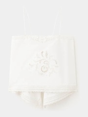 Mango White Cut Out Embroidered Boho Blouse - Image 4 of 6