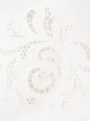 Mango White Cut Out Embroidered Boho Blouse - Image 7 of 7