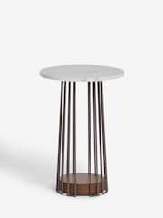 Grey Linear Marble Effect Side Table - Image 5 of 6