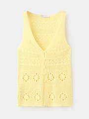 Mango Yellow Knit Vest Top - Image 5 of 7