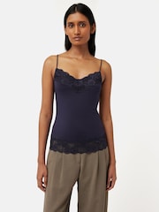 Jigsaw Navy Blue Modal Lace Vest - Image 1 of 6