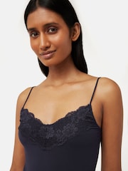 Jigsaw Navy Blue Modal Lace Vest - Image 4 of 6