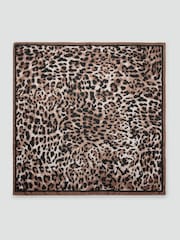 Mango Animal Print Satin Scarf - Image 2 of 3