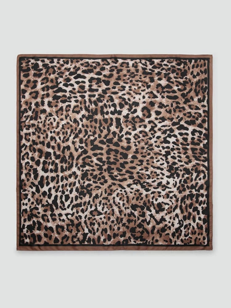 Mango Animal Print Satin Scarf - Image 2 of 3