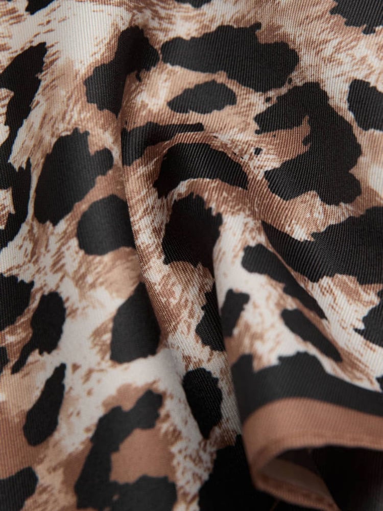 Mango Animal Print Satin Scarf - Image 3 of 3