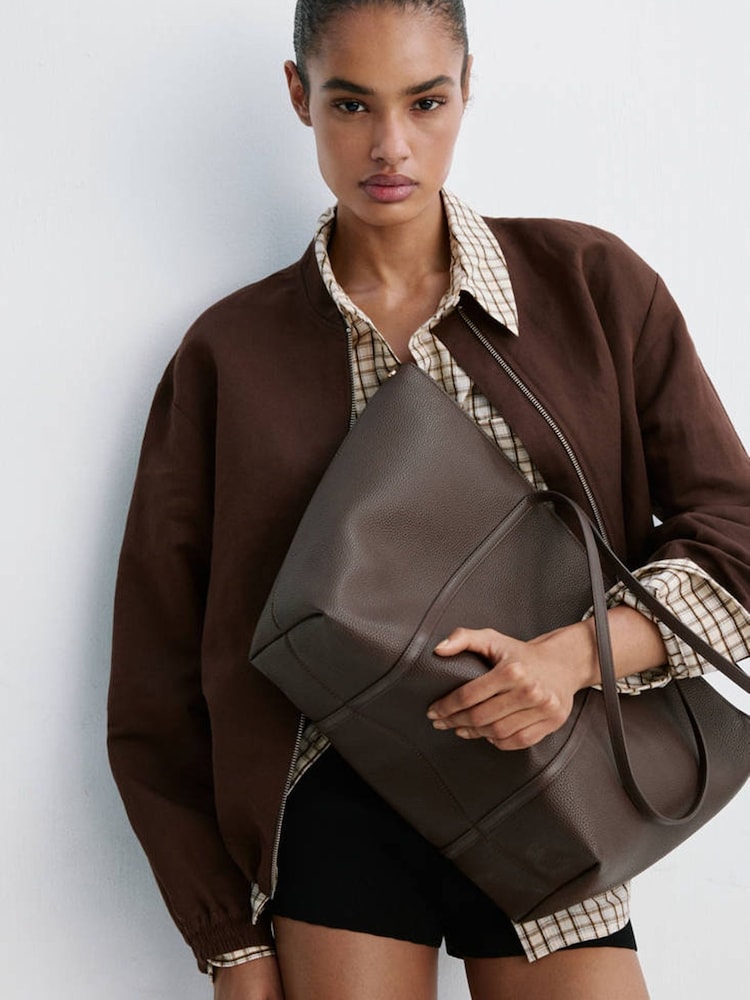 Mango Brown Large Tote Bag - Image 1 of 6