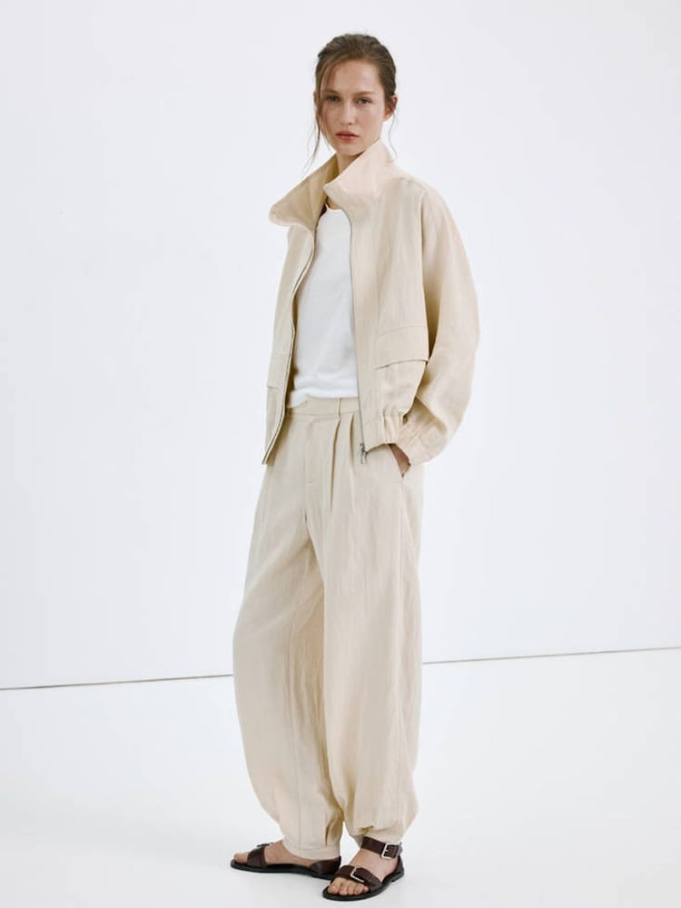 Mango Cream Lightweight Utility Jacket - Image 1 of 7
