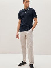 Navy Blue Smart Collar Polo Shirt - Image 2 of 5