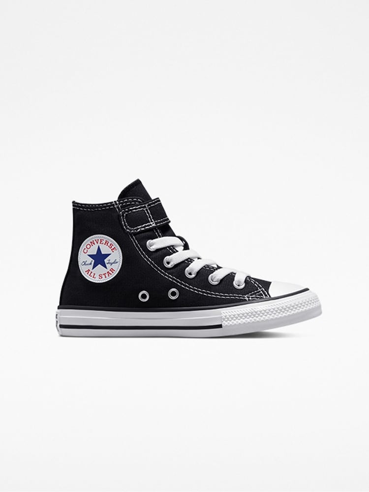 أسود - حذاء رياضي بقبة مرتفعة للأطفال ‪1V‬ من Converse - صورة 1 من 7