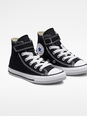 أسود - حذاء رياضي بقبة مرتفعة للأطفال ‪1V‬ من Converse - صورة 3 من 7
