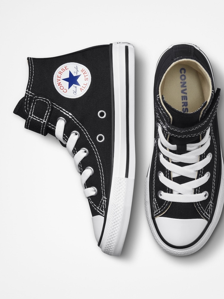 Converse Black 1V High Top Junior Trainers - Image 5 of 7