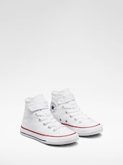 Converse White 1V High Top Junior Trainers - Image 2 of 7