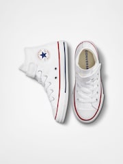 Converse White 1V High Top Junior Trainers - Image 5 of 7