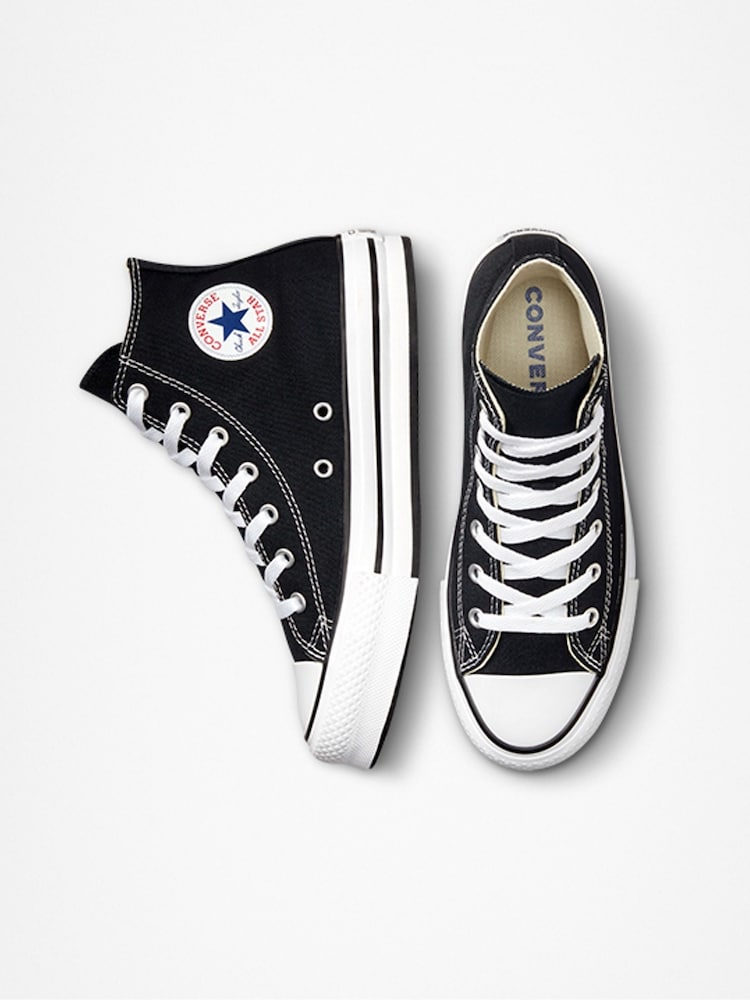 Converse Black Eva Lift High Top Youth Trainers - Image 10 of 11