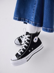 Черный - Высокие кроссовки для подростков Converse Eva Lift - Изображение 4 из 11