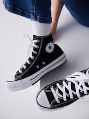 Черный - Высокие кроссовки для подростков Converse Eva Lift - Изображение 5 из 11
