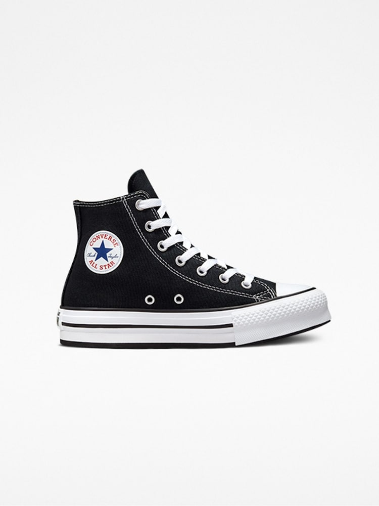 Converse Black Eva Lift High Top Youth Trainers - Image 6 of 11