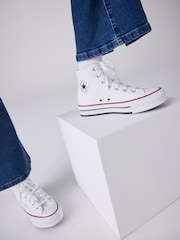 Белый - Высокие кроссовки для подростков Converse Eva Lift - Изображение 3 из 9