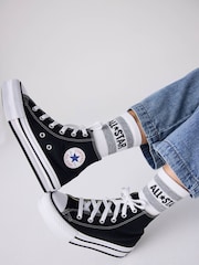Converse Black Eva Lift High Top Junior Trainers - Image 3 of 9