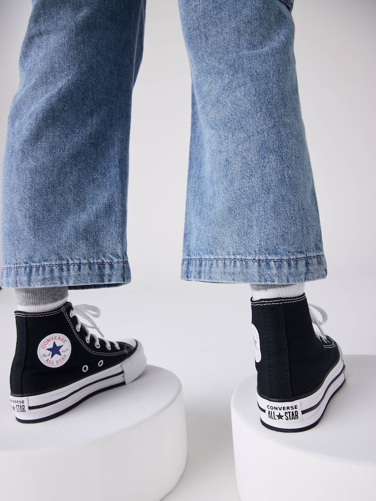 Czarny - Trampki junior Converse Eva Lift z wysoką cholewką - Image 4 of 9