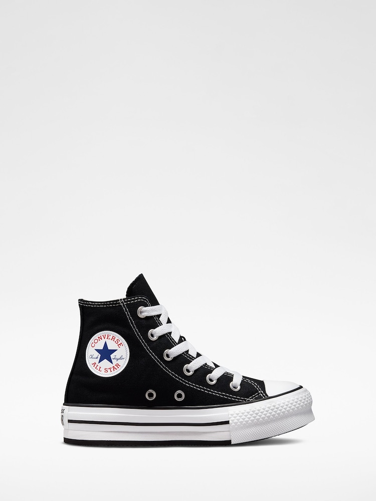 Czarny - Trampki junior Converse Eva Lift z wysoką cholewką - Image 5 of 9