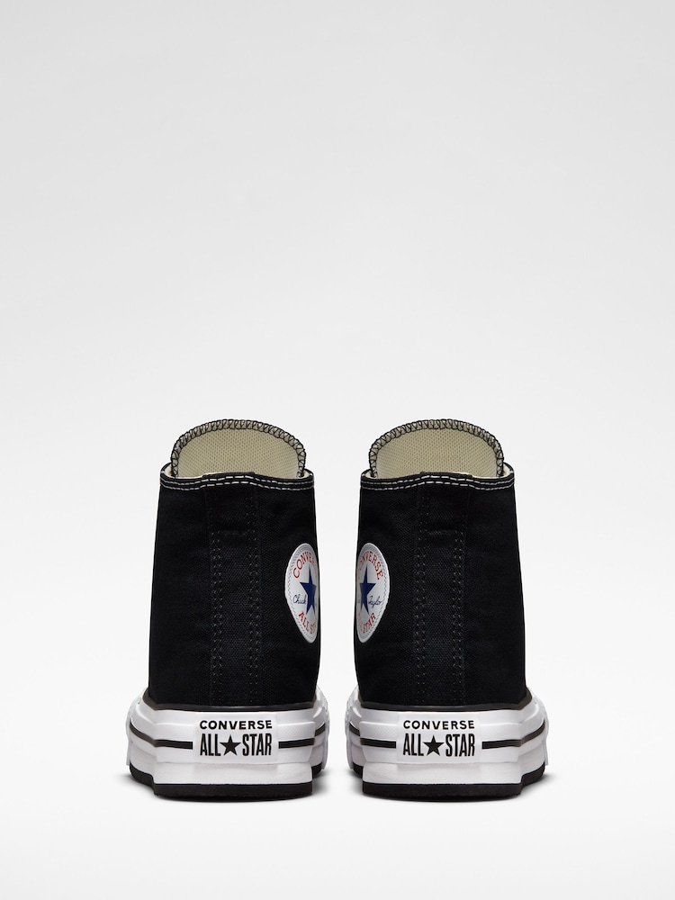 Czarny - Trampki junior Converse Eva Lift z wysoką cholewką - Image 8 of 9