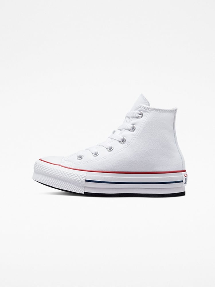 Converse White Eva Lift High Top Junior Trainers - Image 2 of 6
