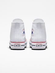 Converse White Eva Lift High Top Junior Trainers - Image 4 of 6