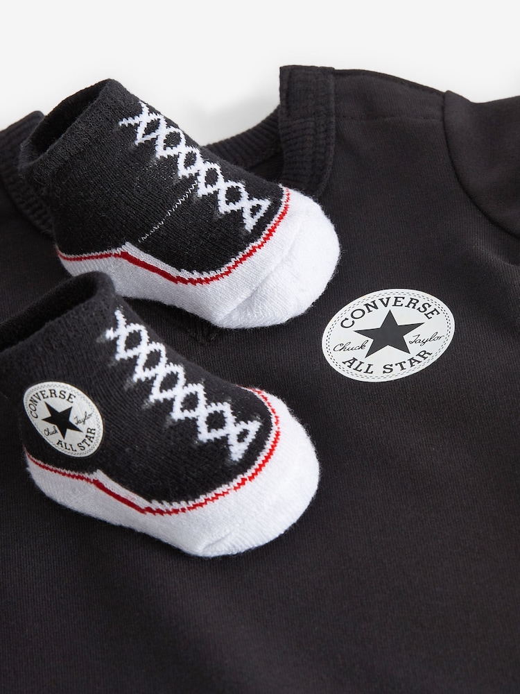 Converse Black Romper and Bootie Baby Set - Image 3 of 3