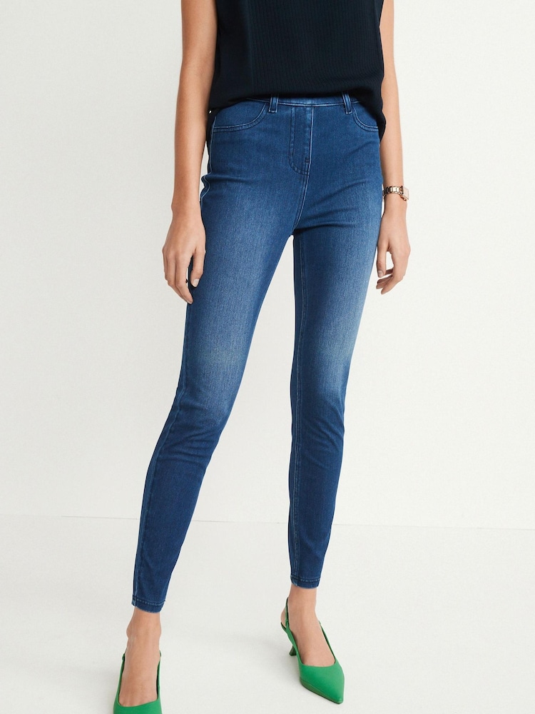 Dunkelblau - Denim-Leggings aus Jersey - Bild 1 von 2 Dunkelblau - Denim-Leggings aus Jersey - Bild 1 von 2