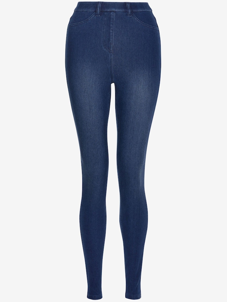 Dunkelblau - Denim-Leggings aus Jersey - Bild 2 von 2 Dunkelblau - Denim-Leggings aus Jersey - Bild 2 von 2
