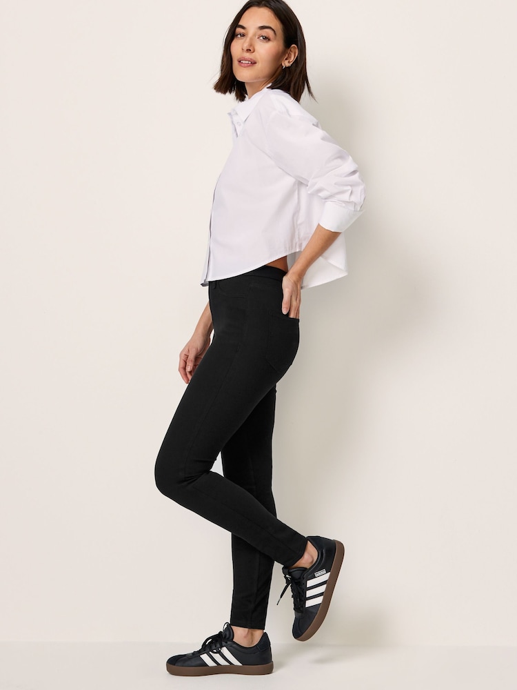 Zwart - Legging van jersey-denim - Image 2 of 7