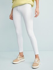 White Jersey Denim Leggings - Image 3 of 6