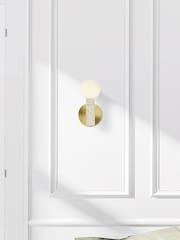 Searchlight Brass Zane Terrazzo Wall Light - Image 1 of 4