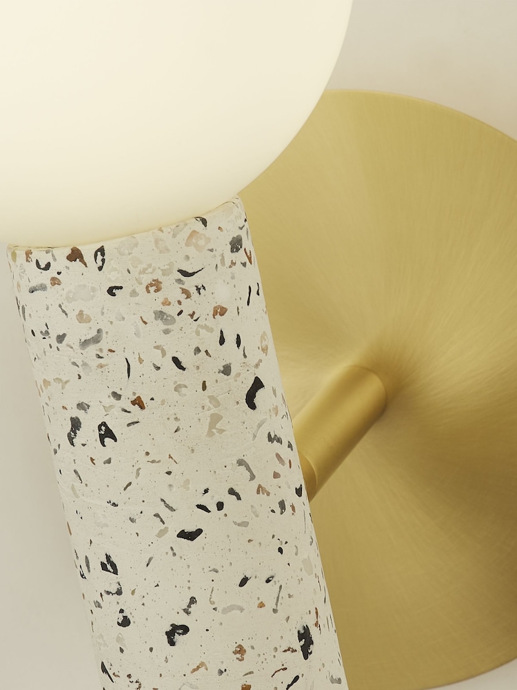 Searchlight Brass Zane Terrazzo Wall Light - Image 2 of 4