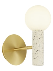 Searchlight Brass Zane Terrazzo Wall Light - Image 3 of 4