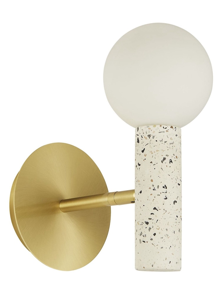 Searchlight Brass Zane Terrazzo Wall Light - Image 4 of 4