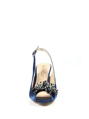 Lunar Ankara Peep Toe Slingback Sandals - Image 3 of 6