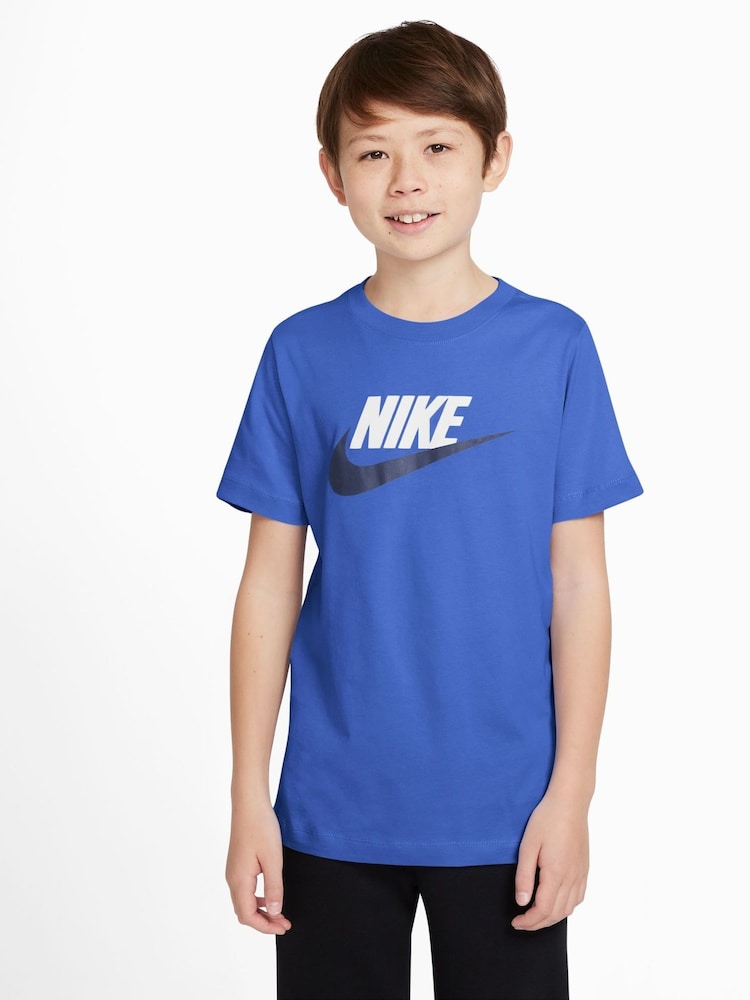 Синий - Nike 100% Cotton Futura Icon T-Shirt - Изображение 1 из 1