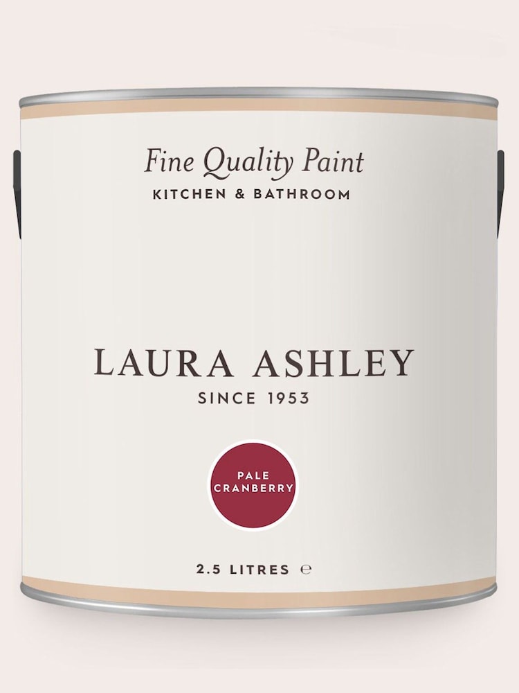 Laura Ashley Pale Cranberry Red 2.5 Litre Kitchen And Bathroom Paint - Image 2 of 4