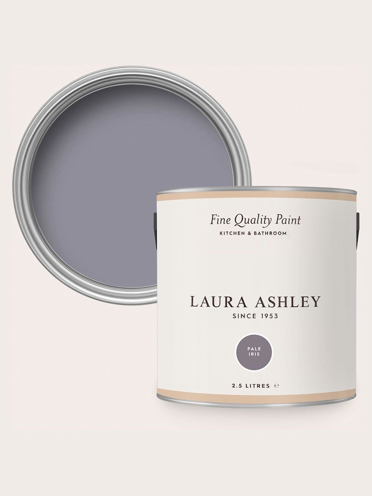 Laura Ashley Pale iris Purple 2.5 Litre Kitchen And Bathroom Paint - Image 4 of 4