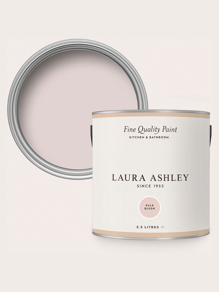 Laura Ashley Pale Blush Pink 2.5 Litre Kitchen And Bathroom Paint - Image 4 of 4
