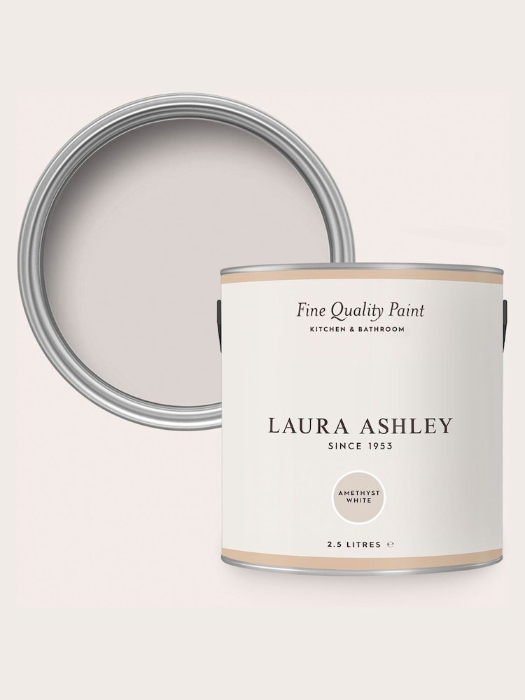 Laura Ashley Amethyst Purple White 2.5 Litre Kitchen And Bathroom Paint - Image 4 of 4
